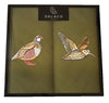 Woodcock & Partridge Embroidered Green Handkerchiefs by Dalaco
