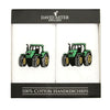 Green Tractor Embroidered White Handkerchiefs by Dalaco