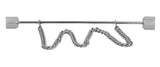 Collar Bar with chain Rhodium by Dalaco
