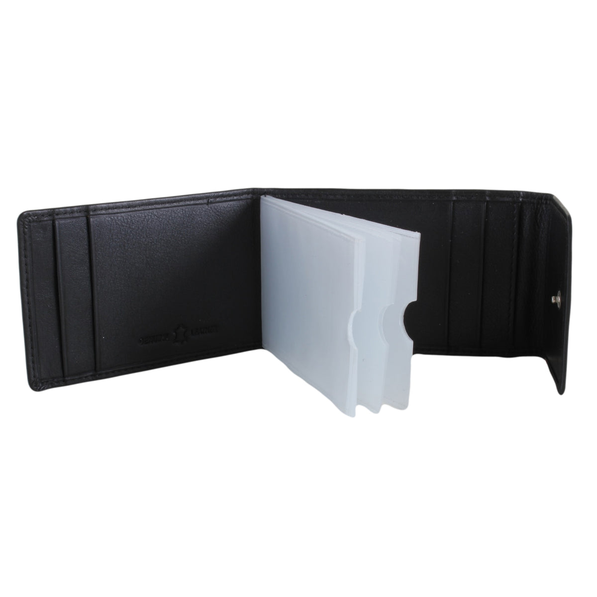Black Leather Card Case with RFID & Card Inserts by Dalaco