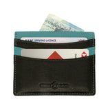 Black & Blue Leather Credit Card Case RFID Lined by Dalaco