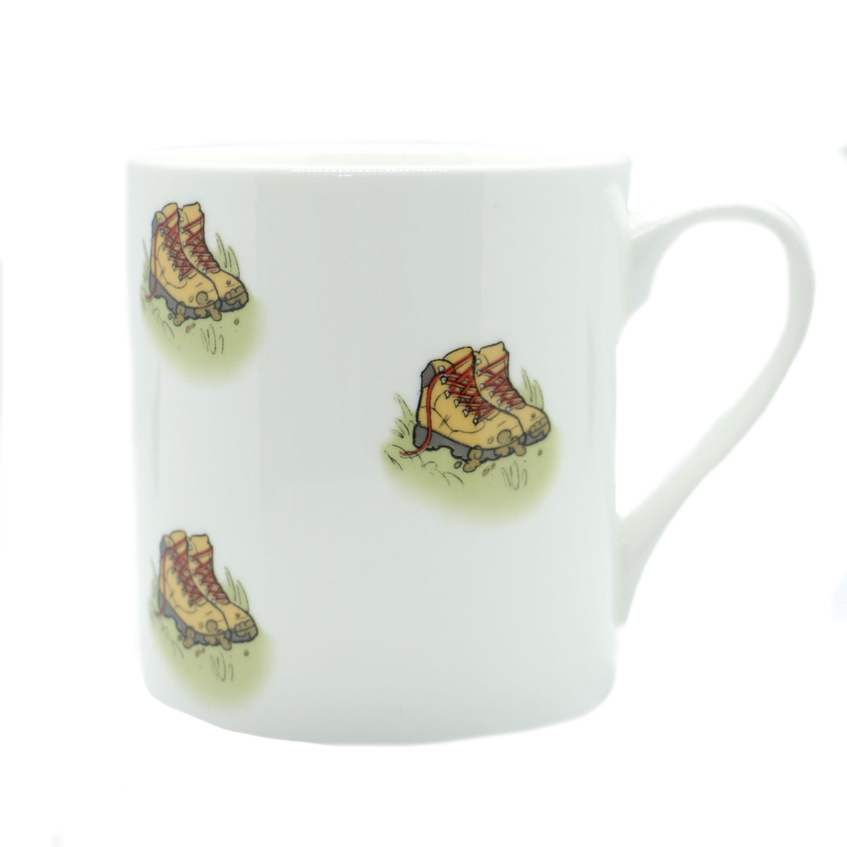 Walking Boots Illustration Fine Bone China Mug by Dalaco