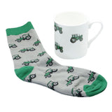 Green Tractor Fine Bone China Mug & Sock Set by Dalaco