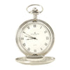 Silver & White Quartz Half Hunter Pocket Watch by Dalaco