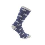Fish Socks – Blue and Grey Combed Cotton (Original) by Dalaco
