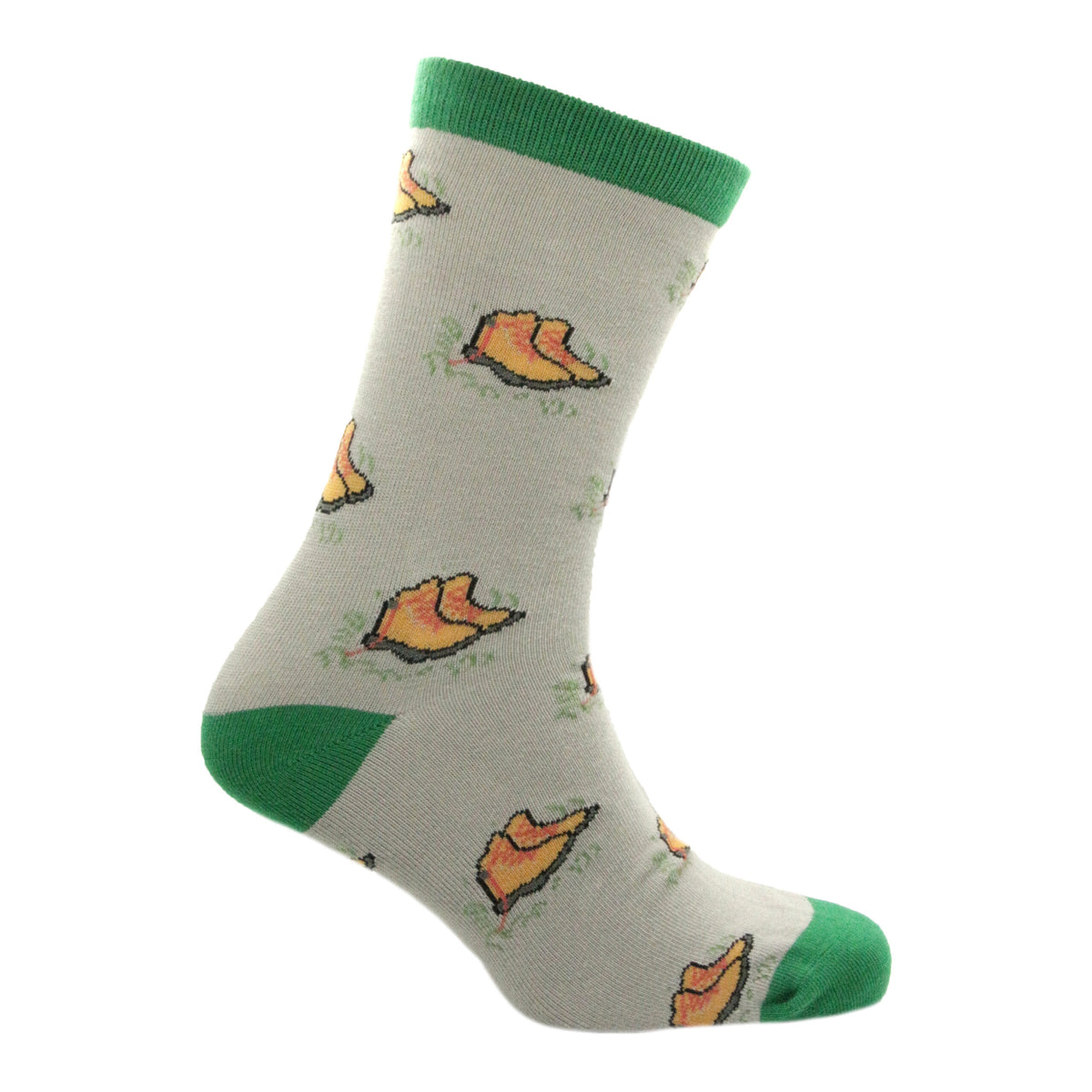 Walking Boots Socks – Grey & Green Combed Cotton by Dalaco