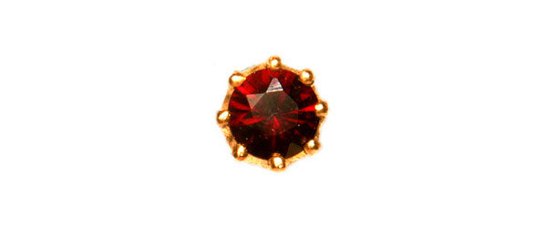Garnet 9ct Gold Tie Tac by Dalaco