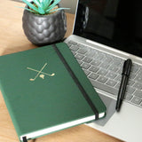 Golf Embossed Lined A5 Notebook Green by Dalaco