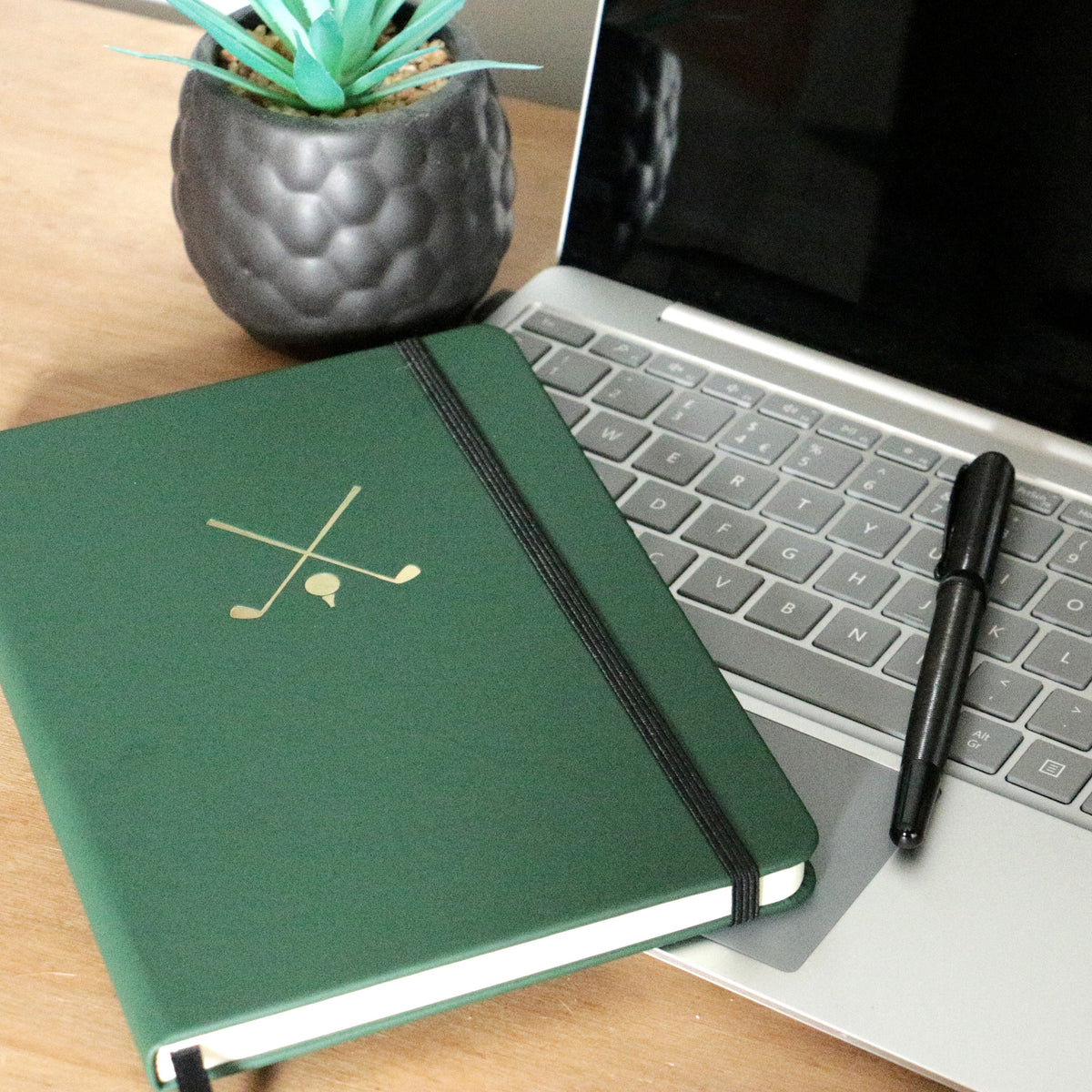 Golf Embossed Lined A5 Notebook Green by Dalaco