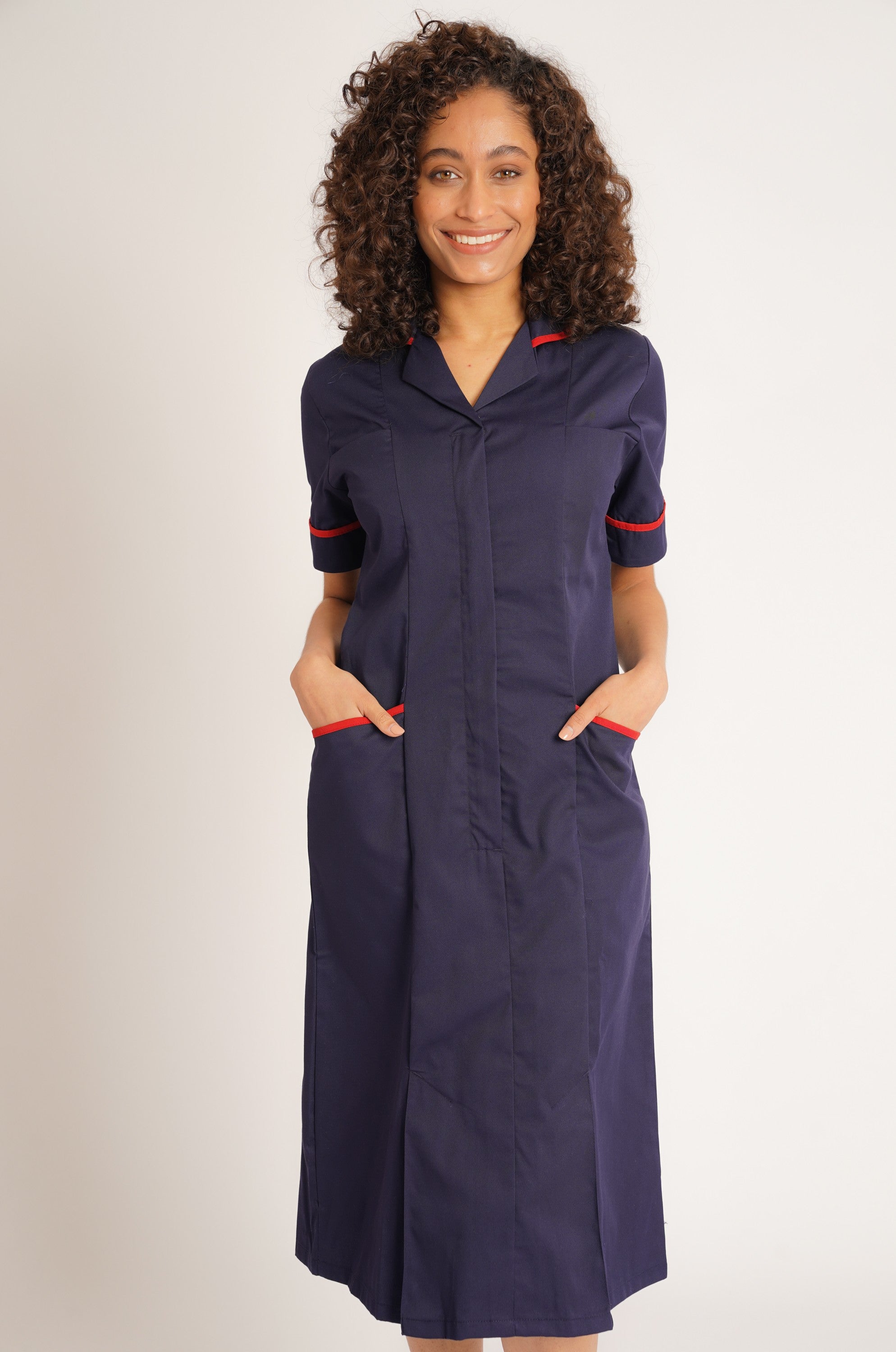 Behrens Ladies Dress with Round Collar NCLD