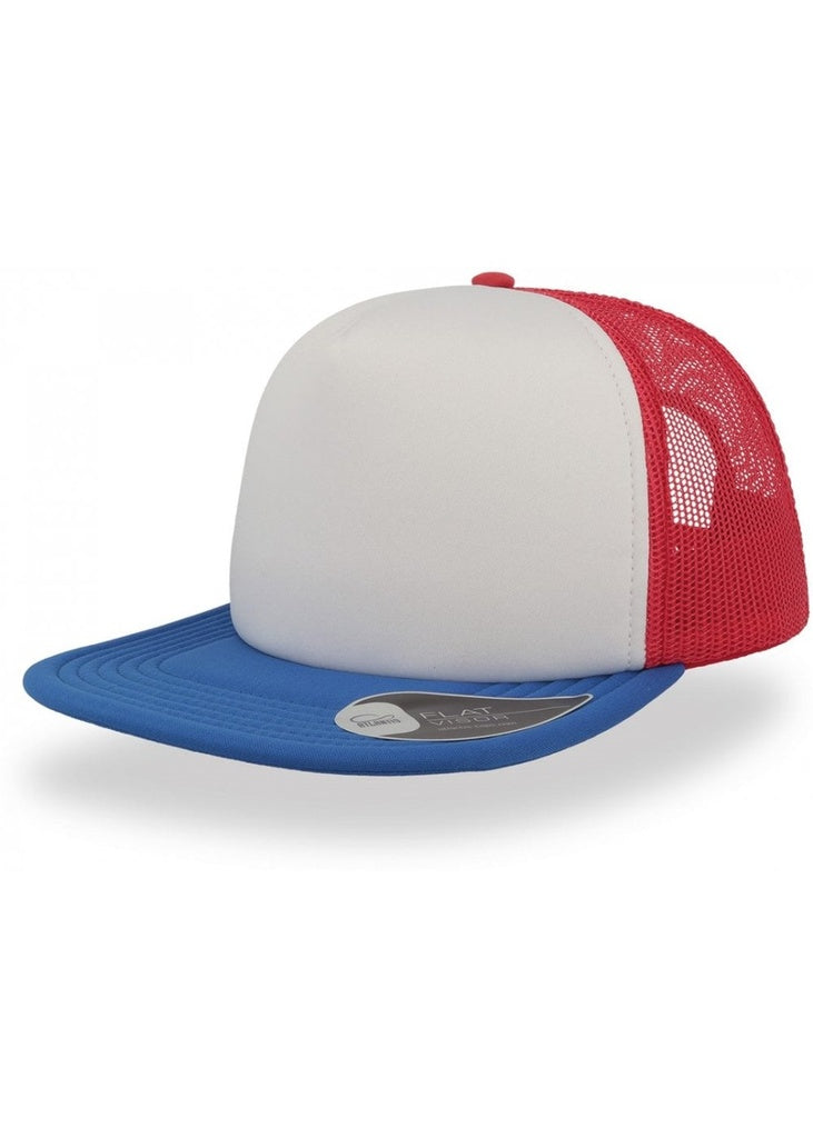 Atlantis Unisex Snap 90S Flat Visor 5 Panel Trucker Cap ACSN90
