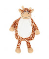 Mumbles MM607 giraffe plush hot water bottle cover brown and cream front view