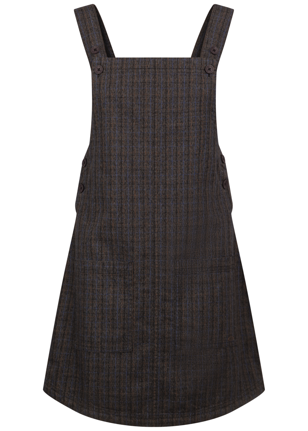 Tresspass TWIRL - FEMALE CASUAL DRESS - DARK GREY CHECK