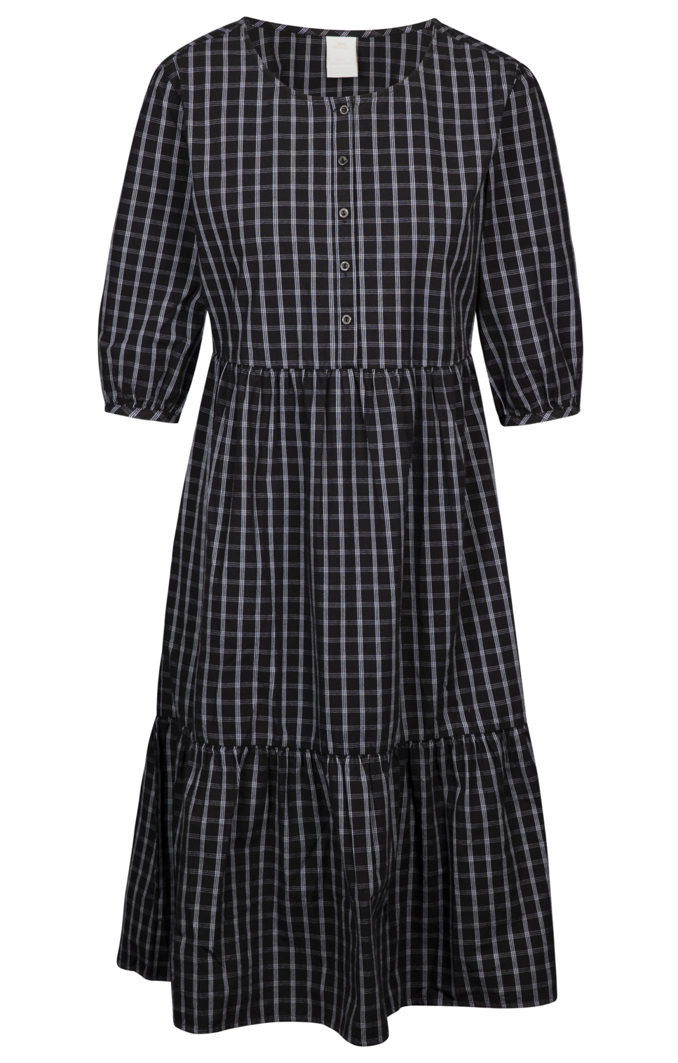 Tresspass HELEN - FEMALE CASUAL DRESS - BLACK CHECK