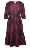 Tresspass HELEN - FEMALE CASUAL DRESS - DARK CHERRY CHECK
