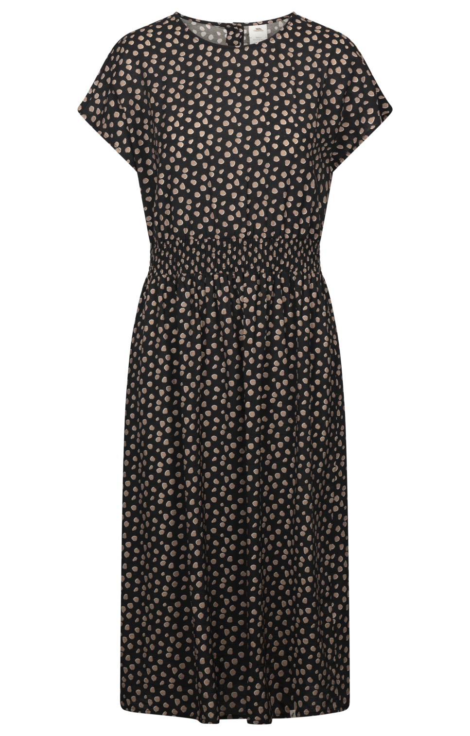 Tresspass SUSANNE - FEMALE CASUAL MIDI DRESS - BLACK PRINT