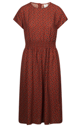 Tresspass SUSANNE - FEMALE CASUAL MIDI DRESS - BURNT SIENNA PRINT