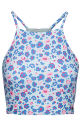 Tresspass HARLOW - FEMALE SWIM TOP - LIGHT SAGE ABSTRACT LEOPARD PRINT