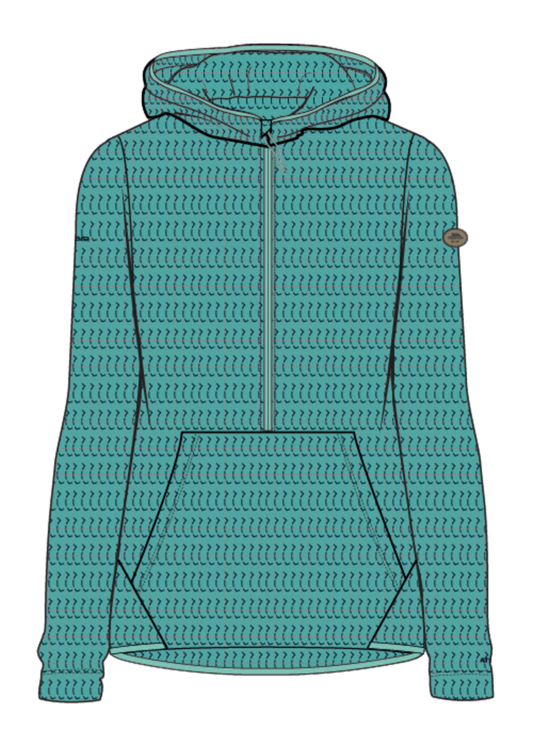 Tresspass METRAYA - FEMALE FLEECE AT200 - BLUE JADE