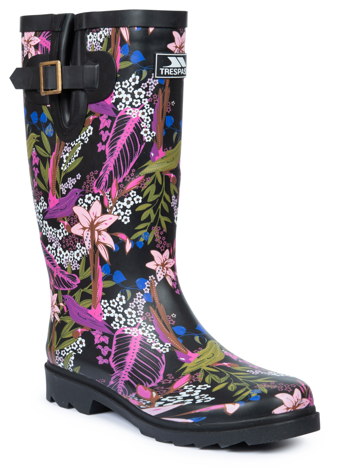 Tresspass ELENA - FEMALE WELLY - FLORAL STRIPE