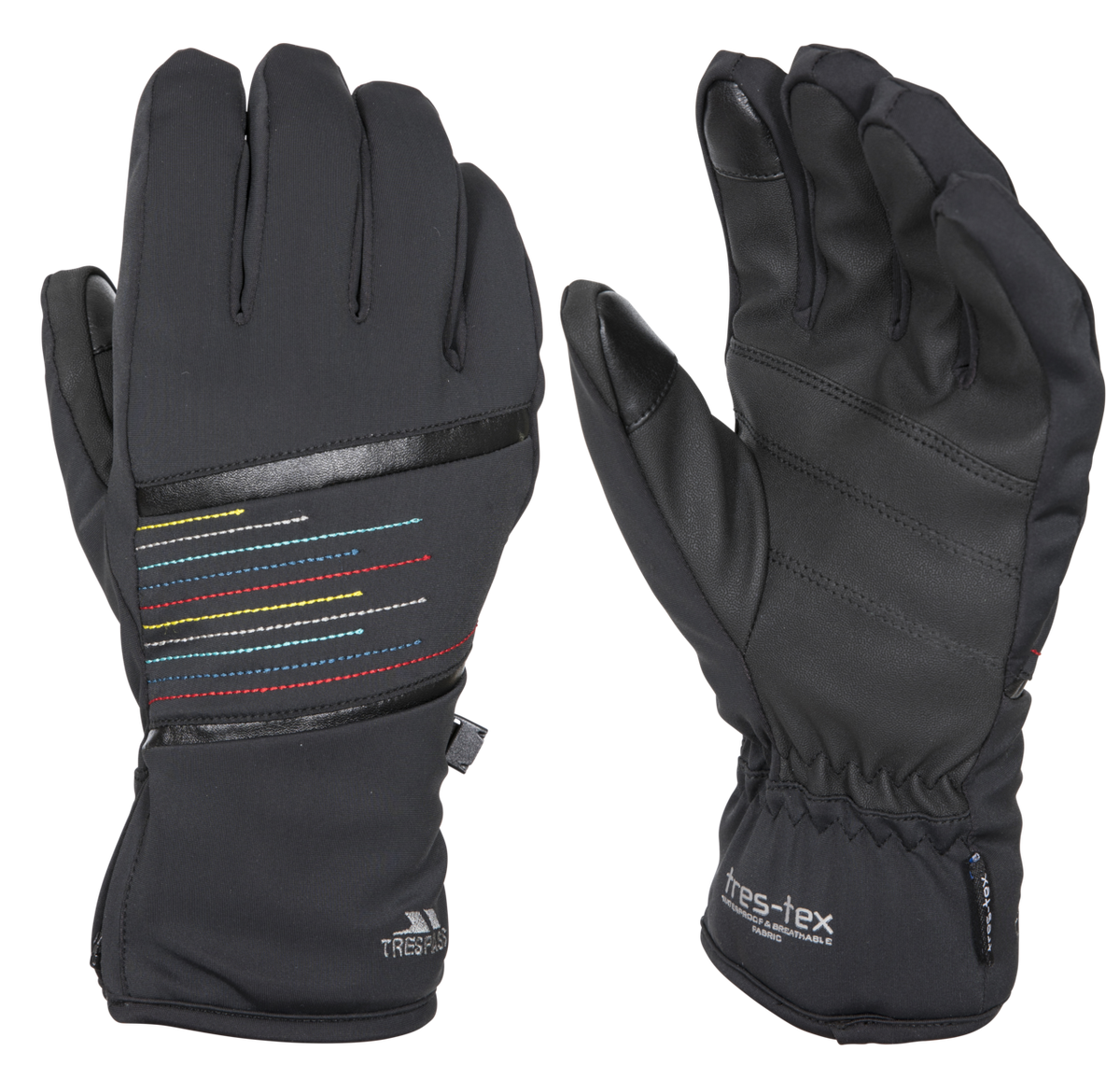 Tresspass KAY - FEMALE WOVEN GLOVES - BLACK