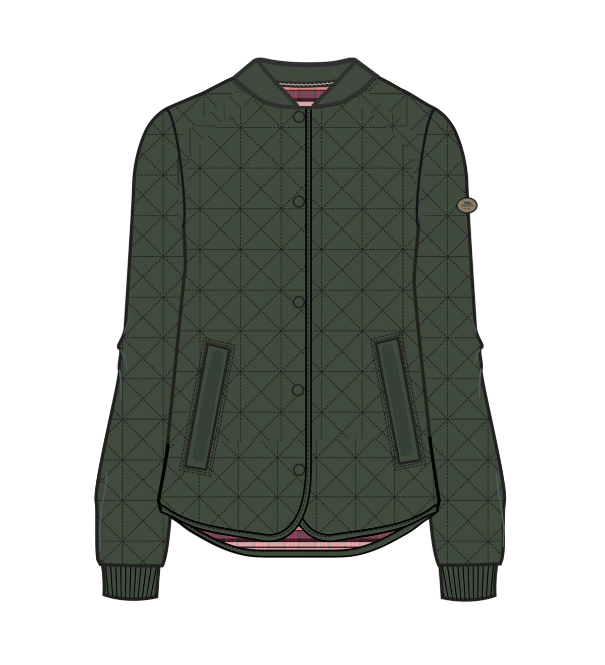 Tresspass OVERSEE - FEMALE CASUAL JACKET - DARK KHAKI