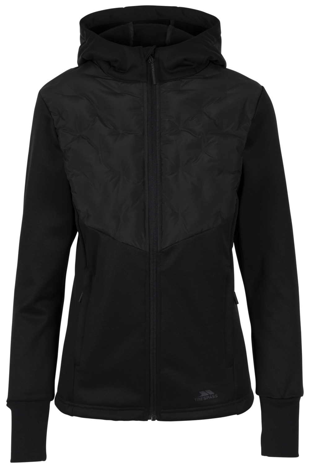 Tresspass MARNEY - FEMALE ACTIVE HYBRID JACKET - BLACK