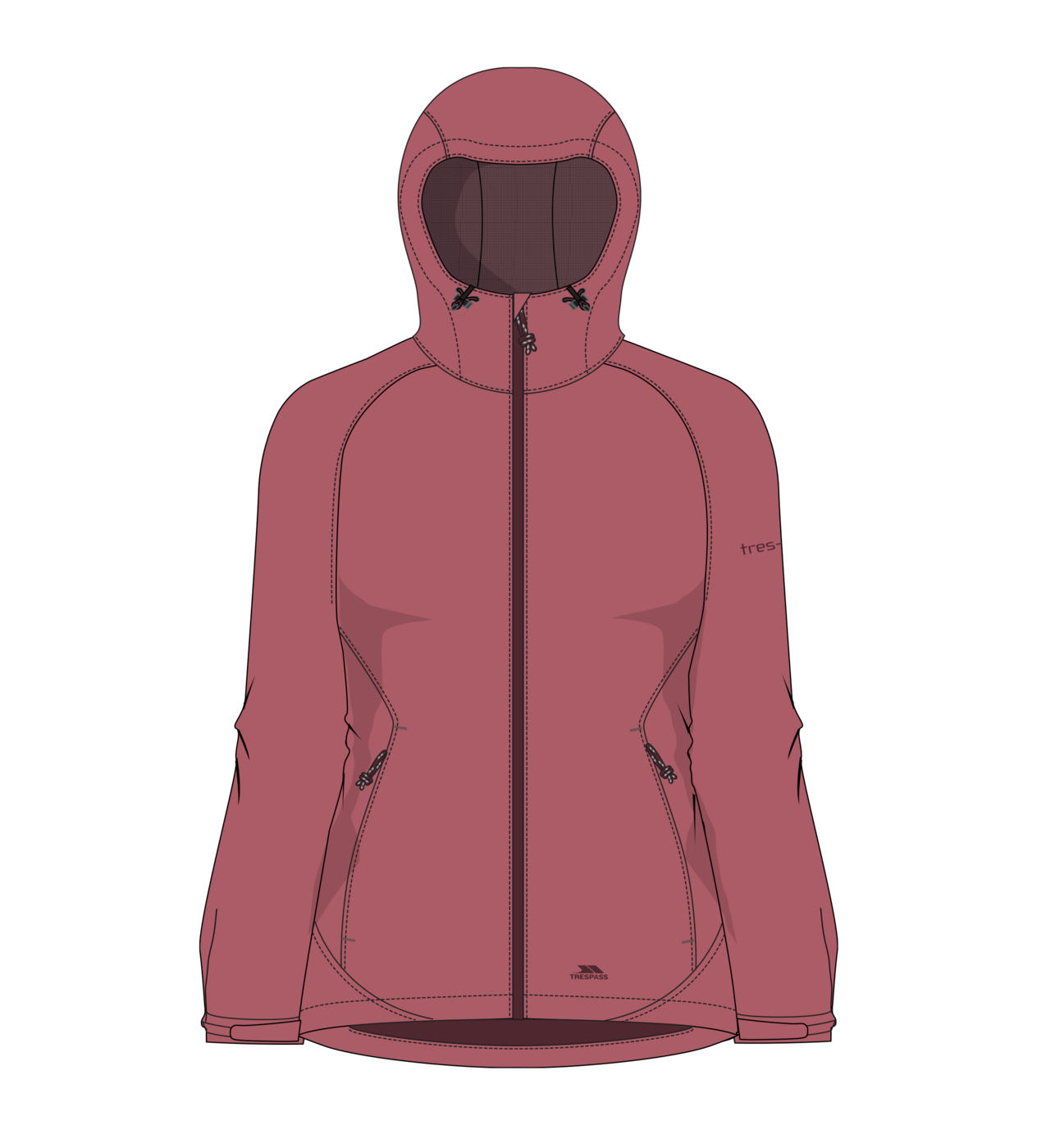 Tresspass TAYAH II - FEMALE JKT - ROSE BLUSH