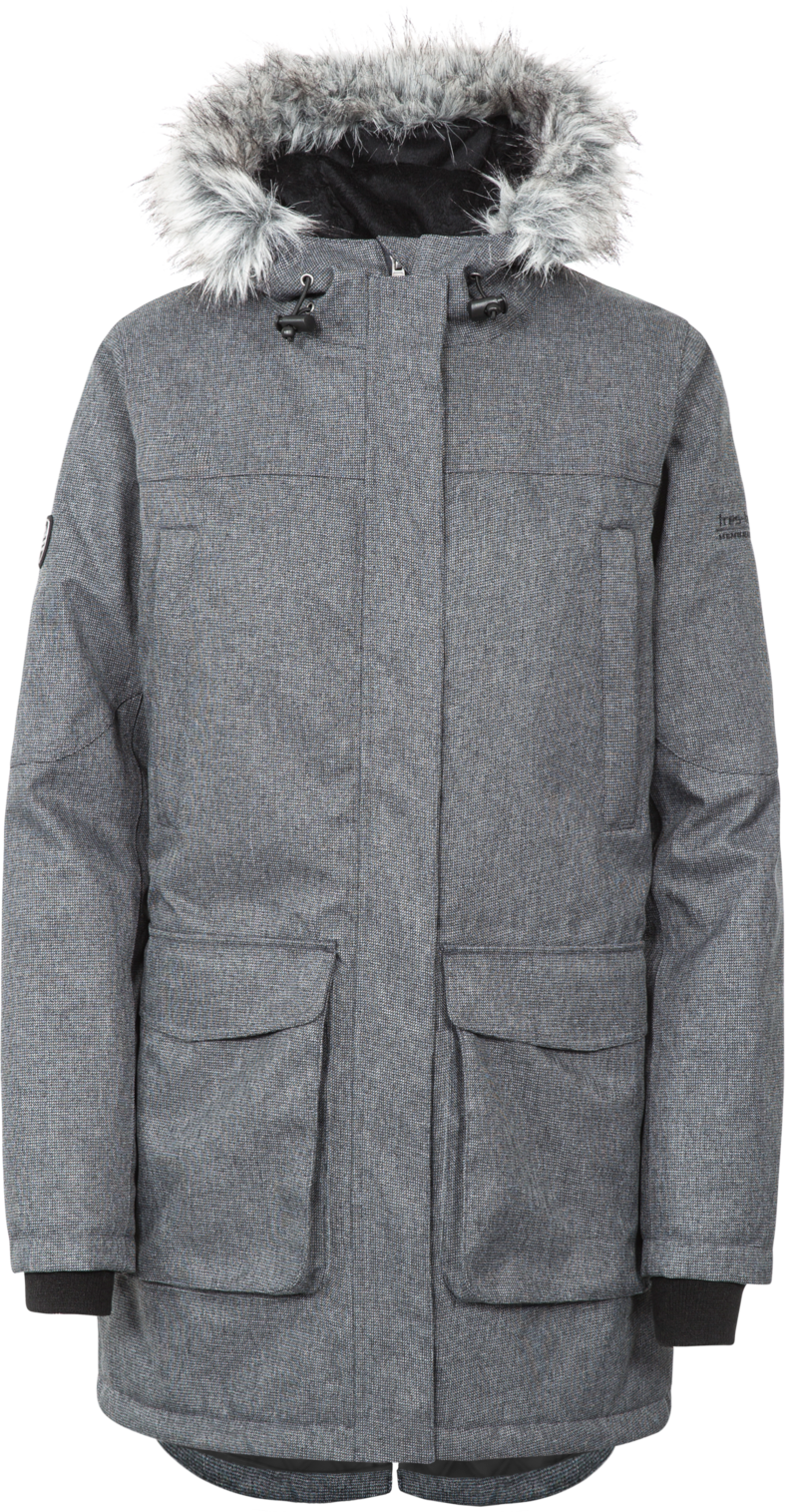 Tresspass THUNDERY - FEMALE JKT - BLACK/SILVER GREY