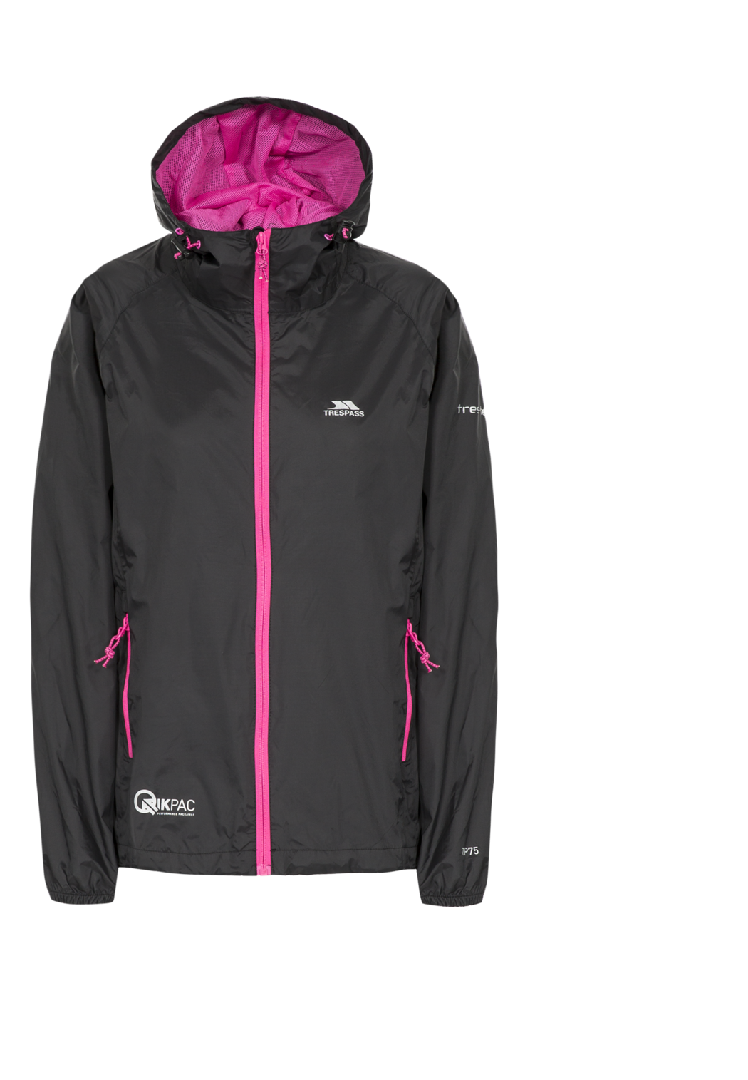 Tresspass QIKPAC FEMALE JKT - BLACK