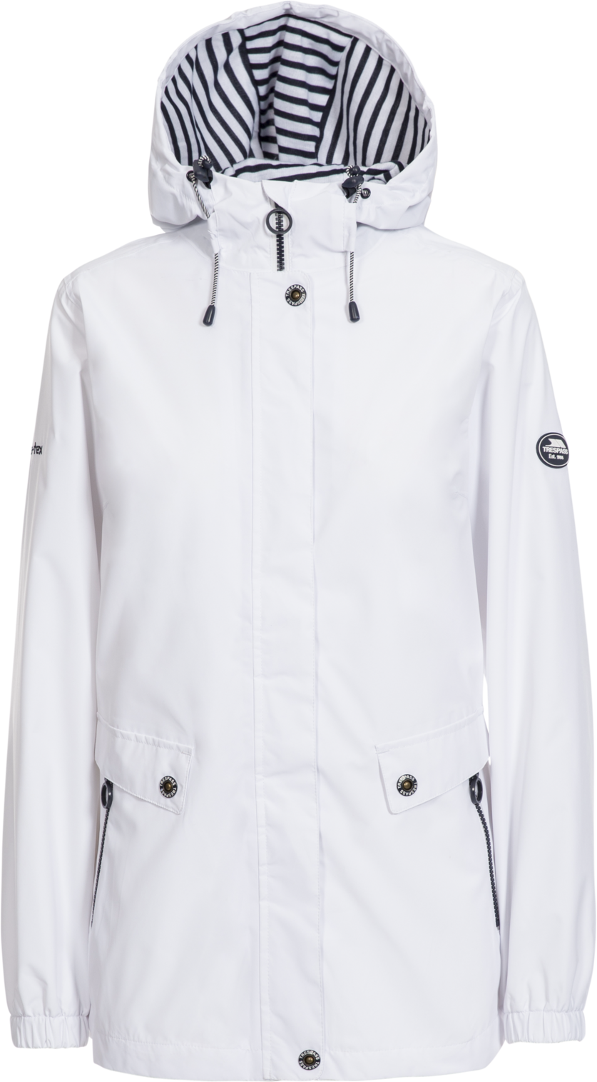 Trespass Flourish Women's Waterproof Jacket - White - Flourish