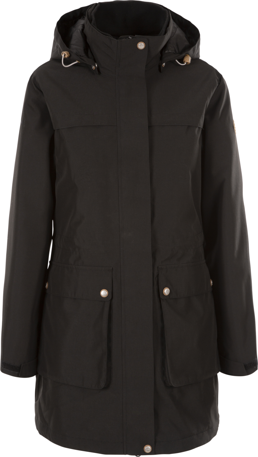 Tresspass LYRICS - FEMALE RAINWEAR JACKET - BLACK