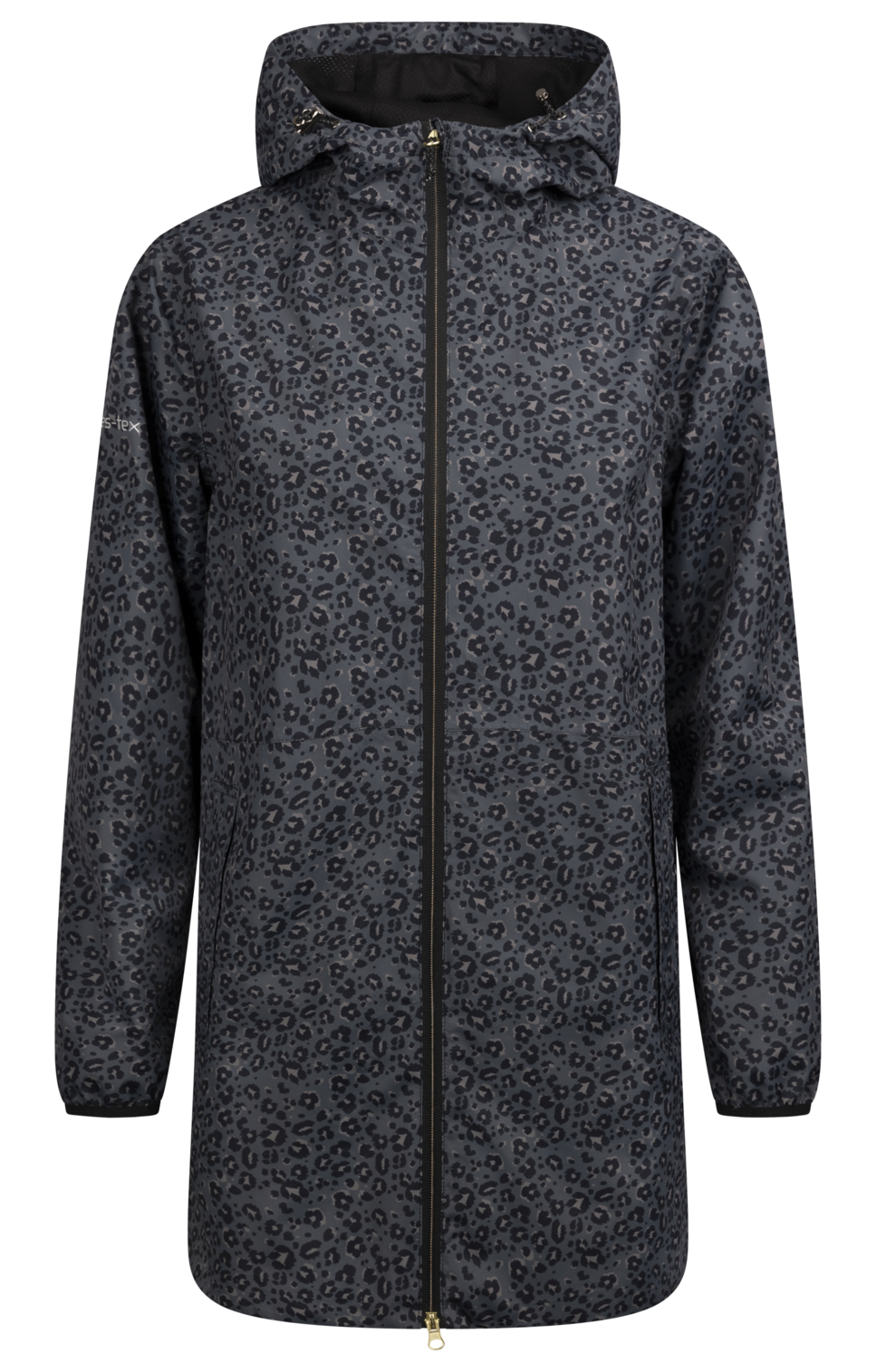 Tresspass PARCHED - FEMALE RAINWEAR JACKET - BLACK PRINT