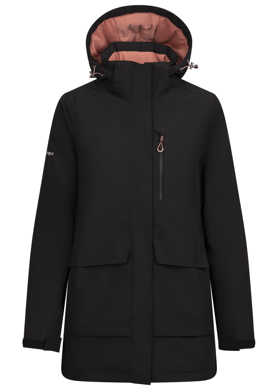 Tresspass HOSHO - FEMALE RAINWEAR JACKET - BLACK