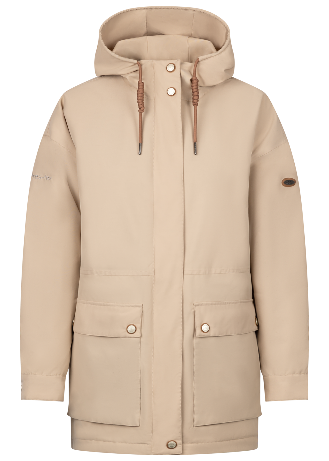 Tresspass SASSER - FEMALE RAINWEAR JACKET - LIGHT SAND