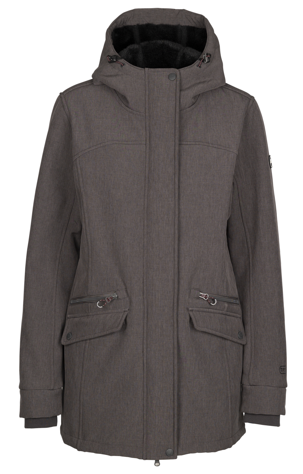 Tresspass ANZA - FEMALE SOFTSHELL JKT - DARK GREY MARL
