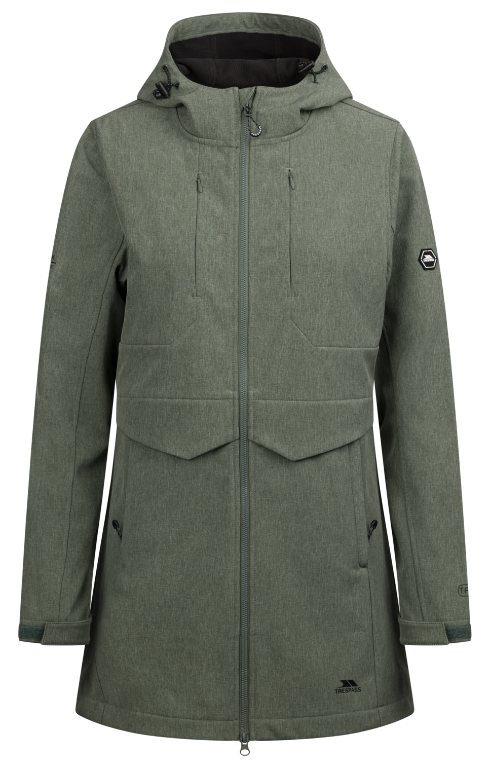 Tresspass AYLMER - FEMALE SOFTSHELL JACKET - GREEN WILLOW MARL