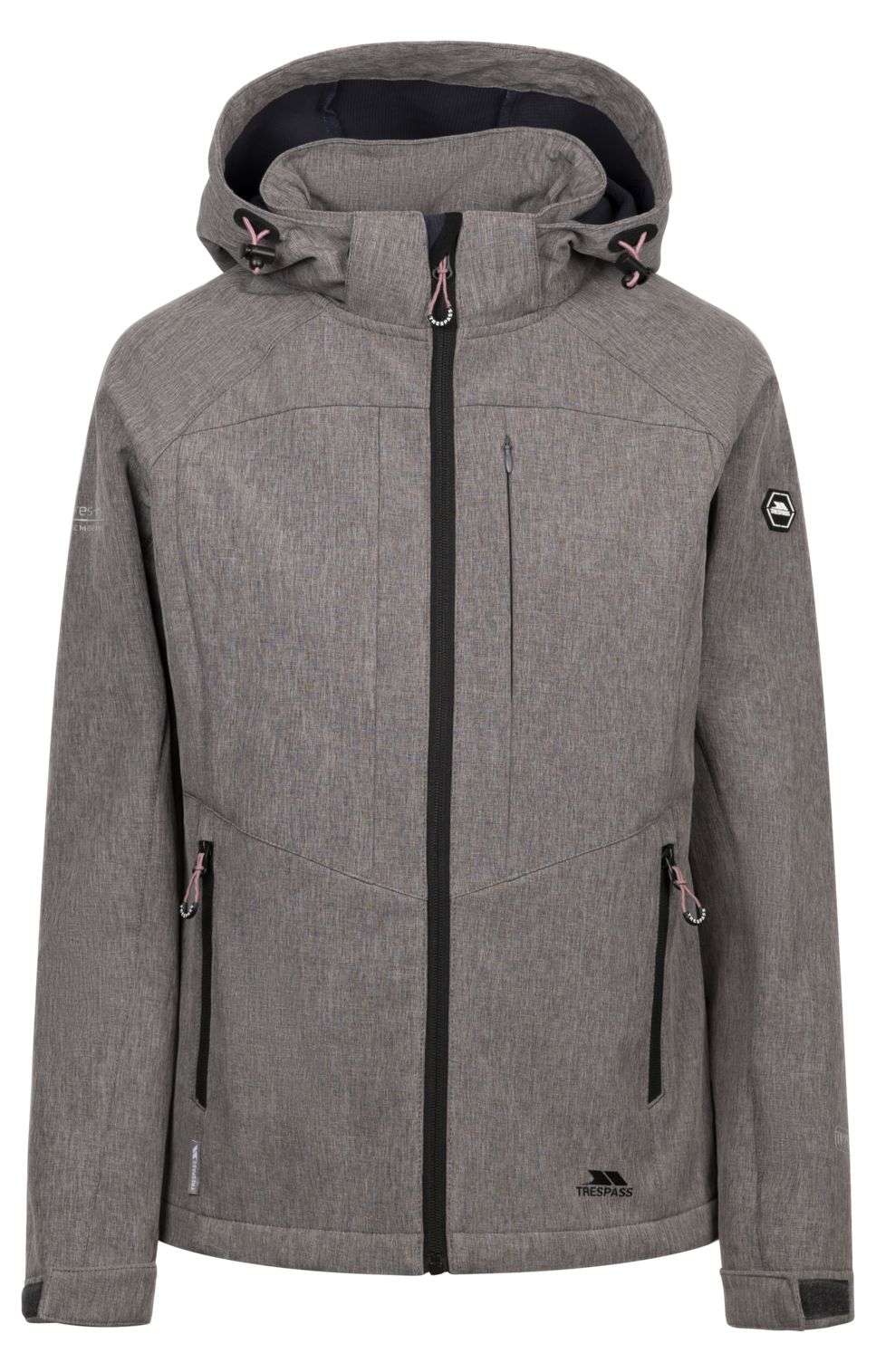 Tresspass FRYATT - FEMALE SOFTSHELL JACKET - GREY MARL