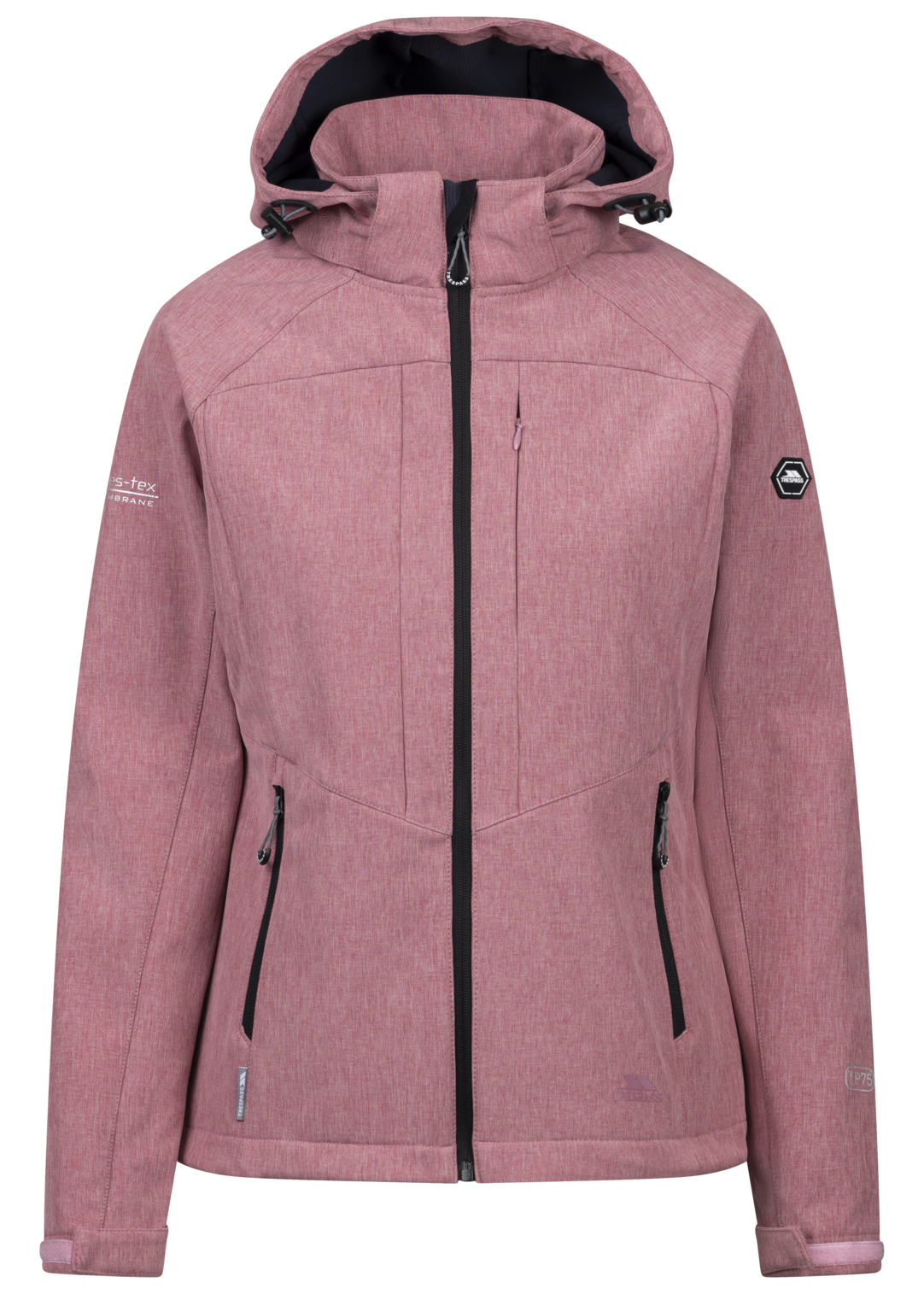 Tresspass FRYATT - FEMALE SOFTSHELL JACKET - LIGHT MULBERRY MARL