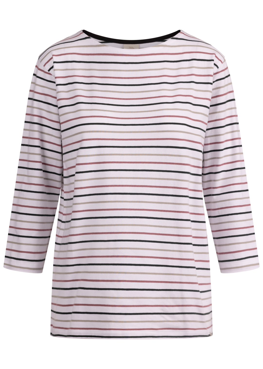 Tresspass FARREN - FEMALE CASUAL 3/4 SLEEVE TSHIRT - WHITE MULTI STRIPE