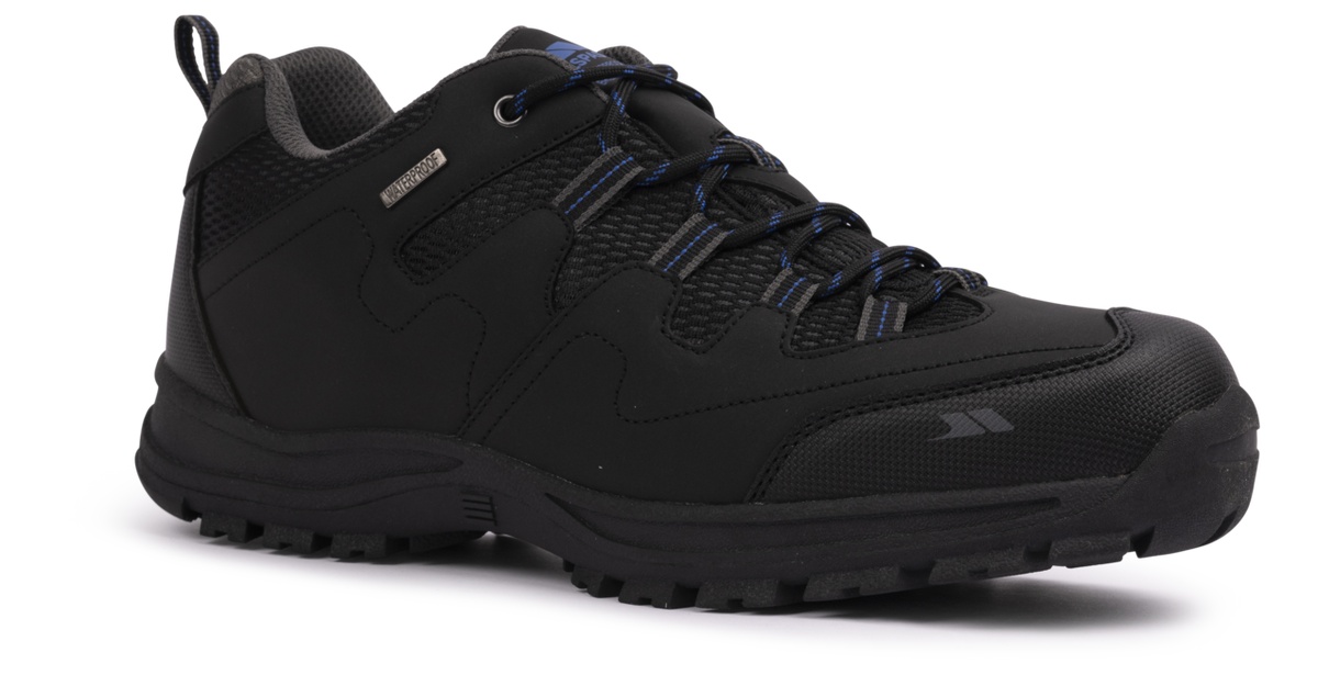 Tresspass FINLEY LOW CUT - MALE LOW CUT HIKING SHOE - BLACK/BLUE