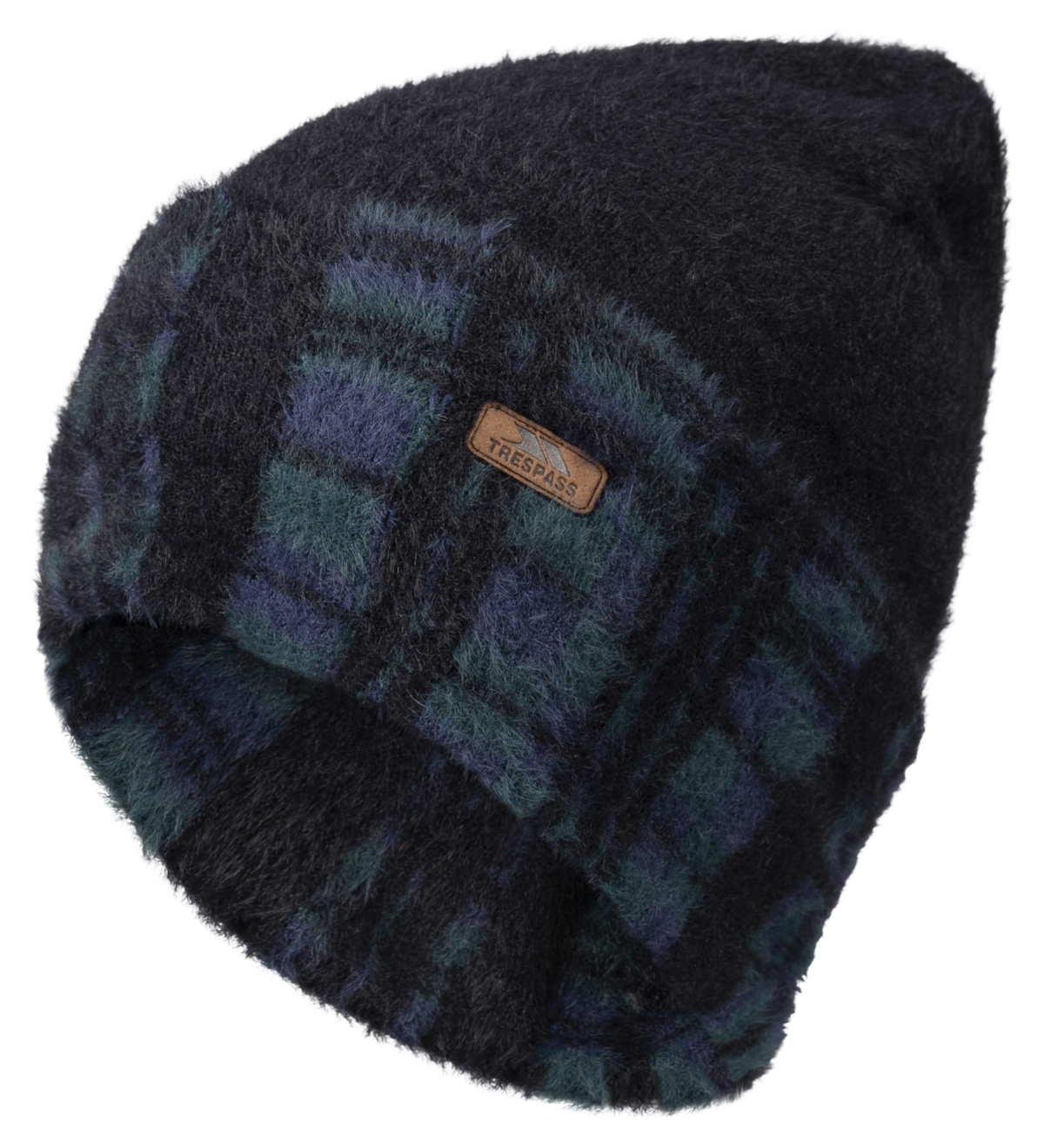 Tresspass ATLAS - MALE REVERSIBLE HAT - BLACK TARTAN