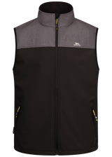 Tresspass ABBOTT GILET - MALE SOFTSHELL GILET - DARK GREY MARL