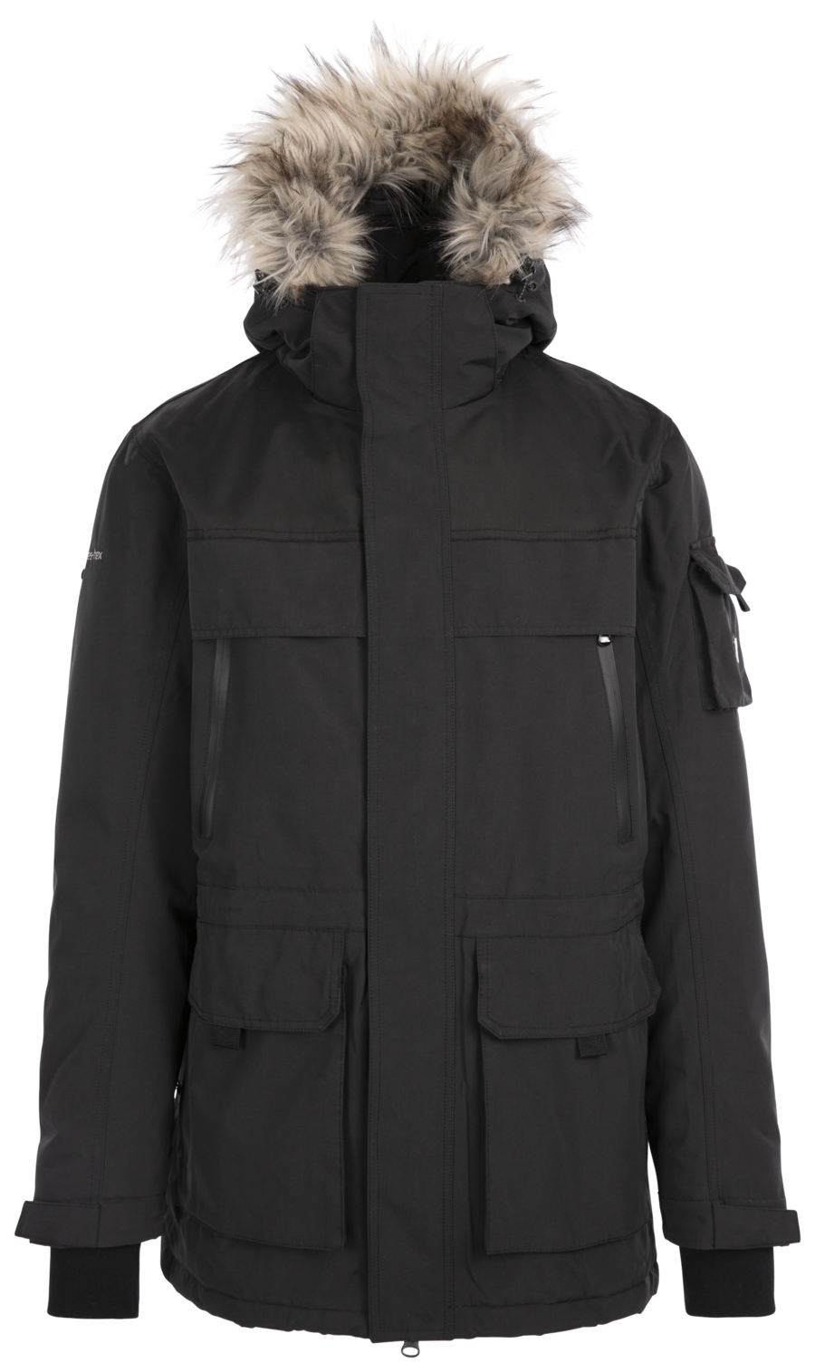 Tresspass PILLATON - MALE RAINWEAR JACKET - BLACK