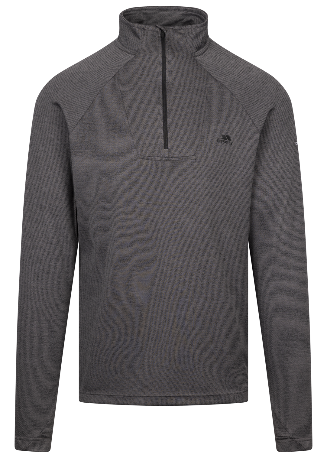 Tresspass VALIN - MALE ACTIVE LONG SLEEVE TOP - BLACK MARL