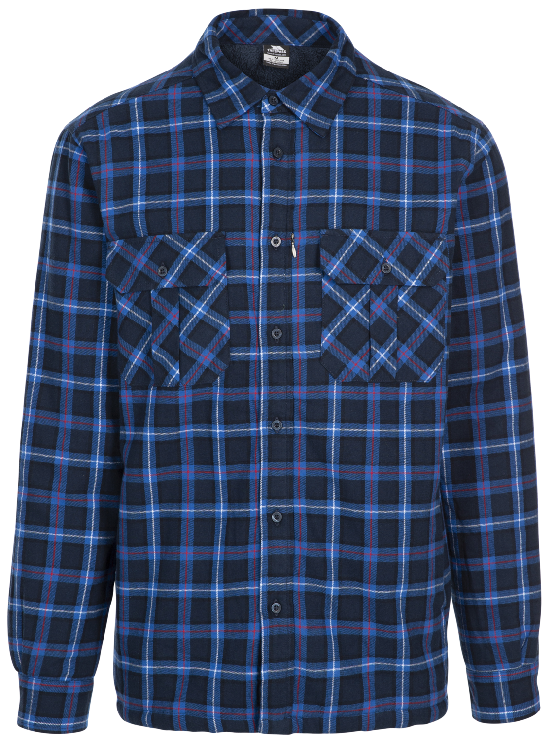 Tresspass RAPESEED - MENS CHECK SHIRT - DARK BLUE CHECK