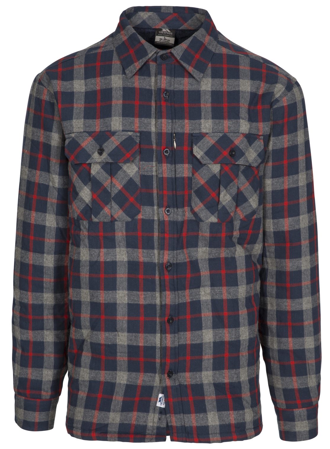 Tresspass RAPESEED - MENS CHECK SHIRT - NAVY CHECK