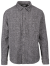 Tresspass POTSGROVE - MALE CASUAL SHIRT - GREY HERRINGBONE