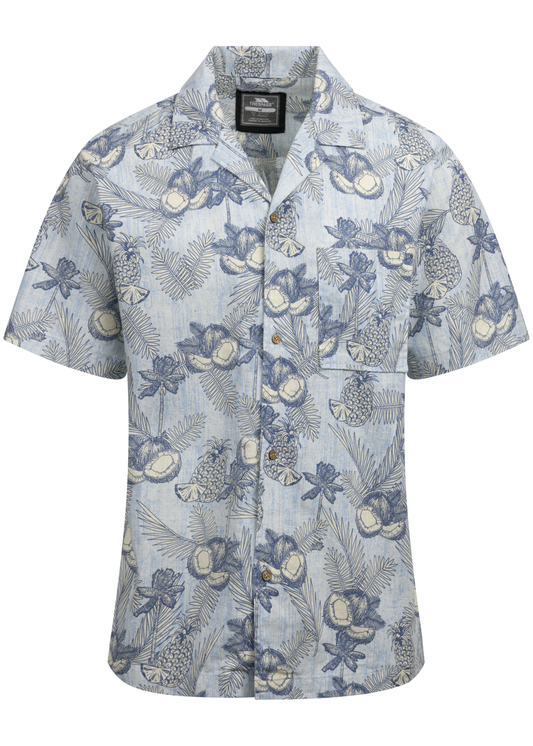 Tresspass HART - MALE CASUAL SHIRT - BLUE HAZE PRINT