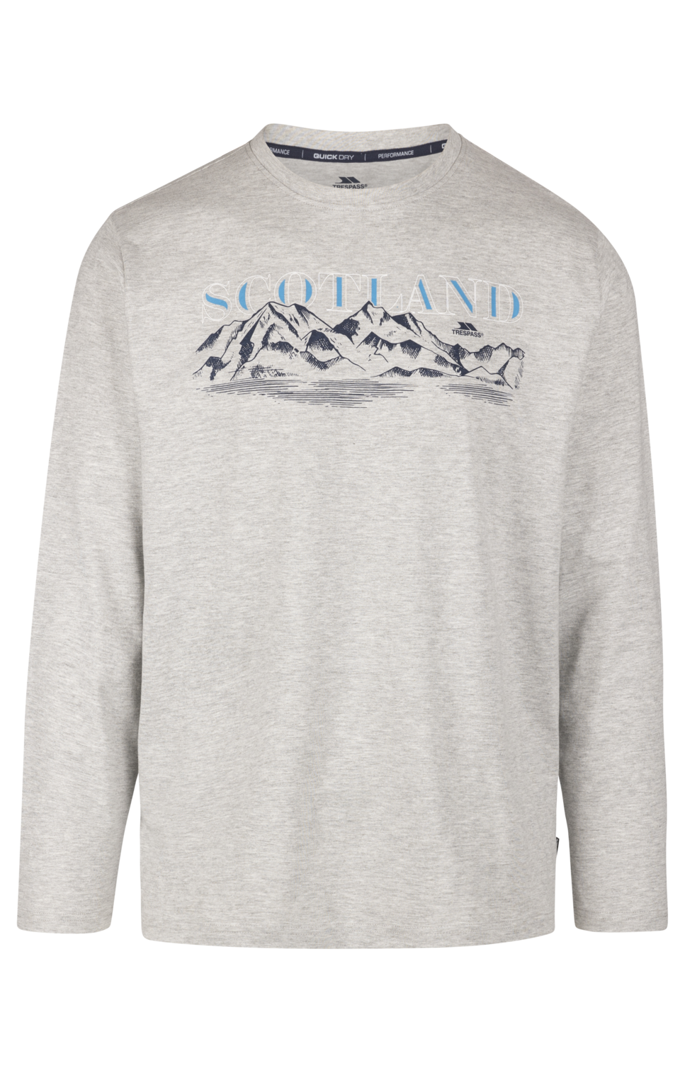 Tresspass PARAL - MALE CASUAL PRINTED TSHIRT - GREY MARL